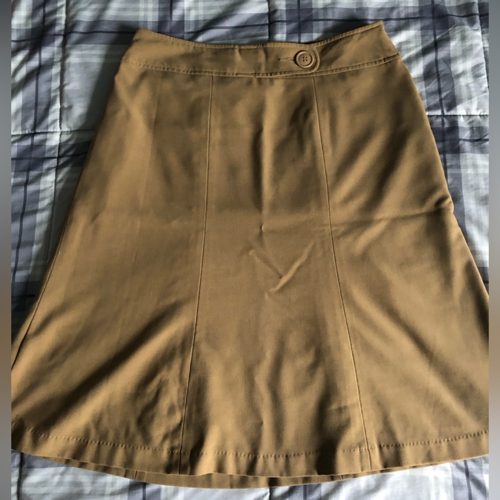 Tan skirt with a flare